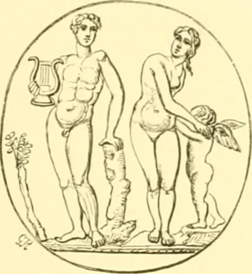 An illustration from Antique gems and rings, 1872, leaf 144