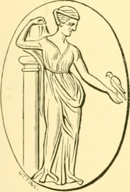 An illustration from Antique gems and rings, 1872, leaf 144