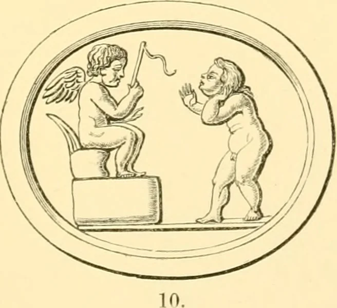 An illustration from Antique gems and rings, 1872, leaf 146