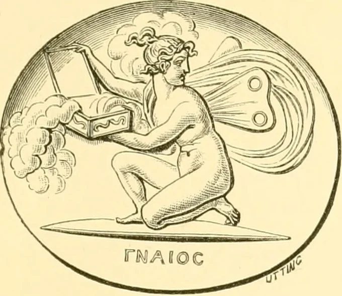 An illustration from Antique gems and rings, 1872, leaf 148