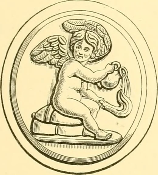 An illustration from Antique gems and rings, 1872, leaf 148