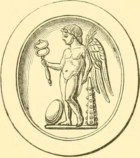 An illustration from Antique gems and rings, 1872, leaf 148