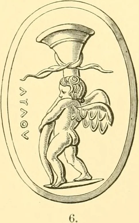 An illustration from Antique gems and rings, 1872, leaf 148