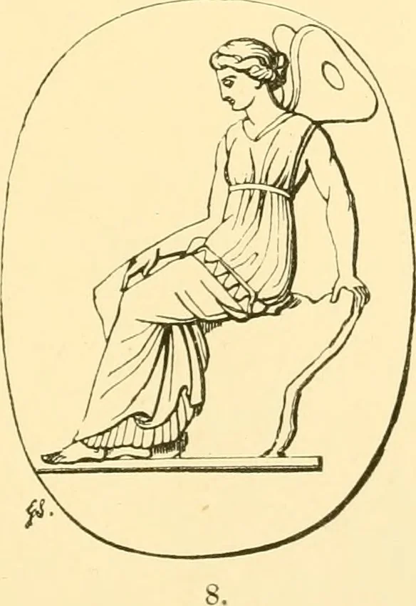 An illustration from Antique gems and rings, 1872, leaf 148