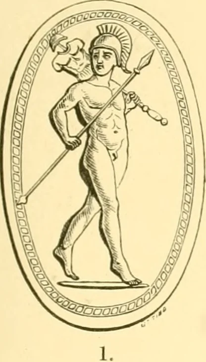 An illustration from Antique gems and rings, 1872, leaf 152