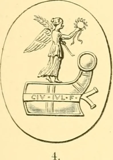 An illustration from Antique gems and rings, 1872, leaf 152