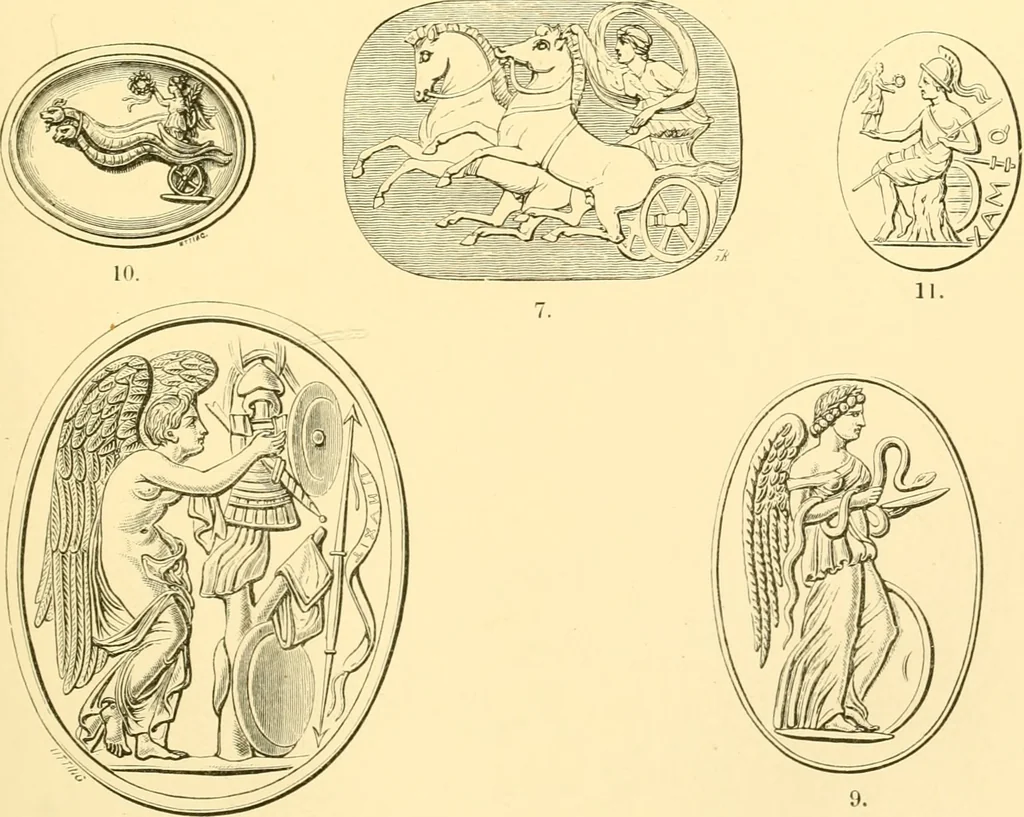 An illustration from Antique gems and rings, 1872, leaf 152
