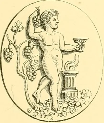 An illustration from Antique gems and rings, 1872, leaf 154