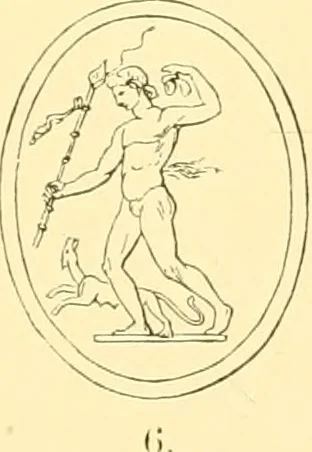 An illustration from Antique gems and rings, 1872, leaf 154