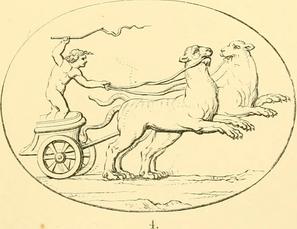 An illustration from Antique gems and rings, 1872, leaf 154