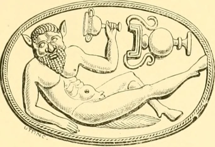 An illustration from Antique gems and rings, 1872, leaf 156