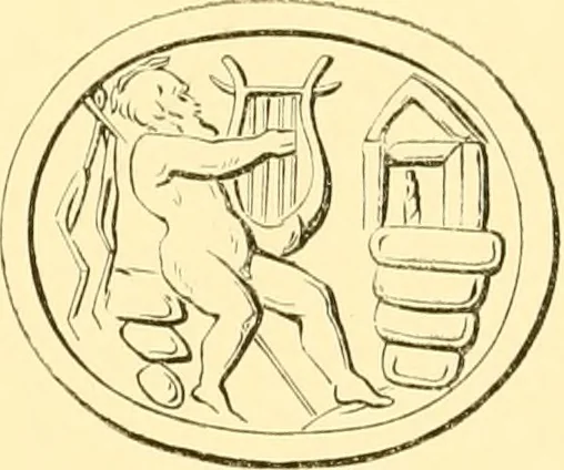 An illustration from Antique gems and rings, 1872, leaf 156