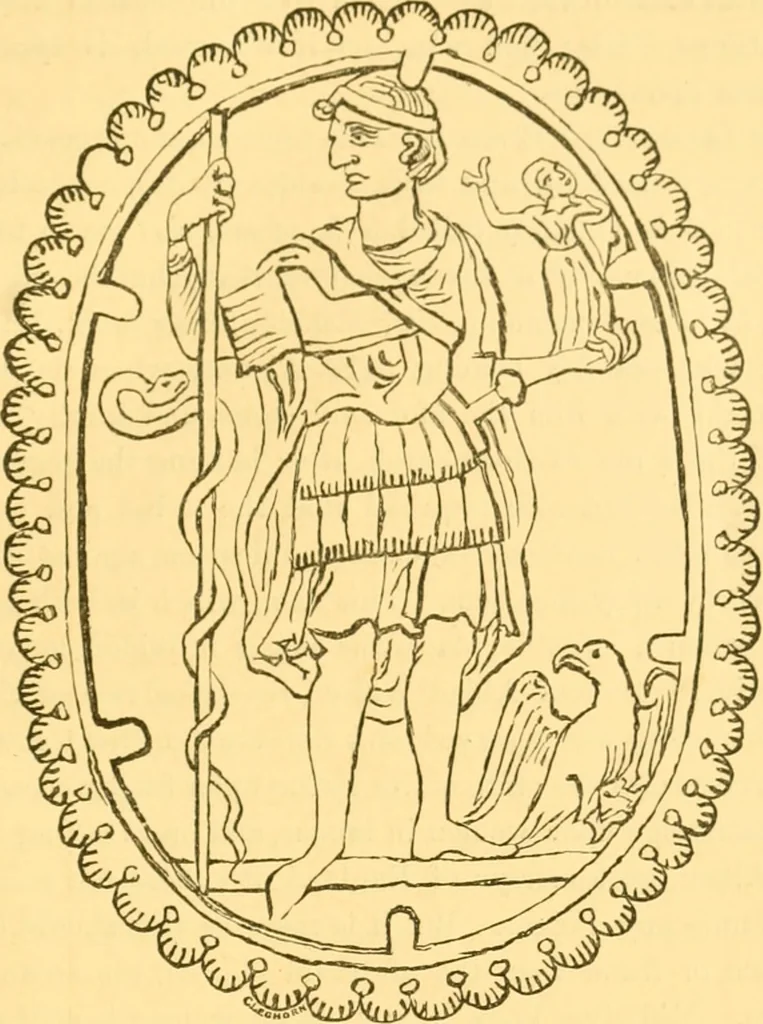 An illustration from Antique gems and rings, 1872, leaf 16