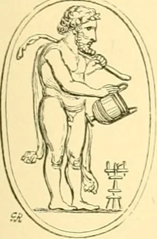 An illustration from Antique gems and rings, 1872, leaf 160