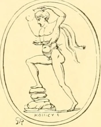 An illustration from Antique gems and rings, 1872, leaf 160