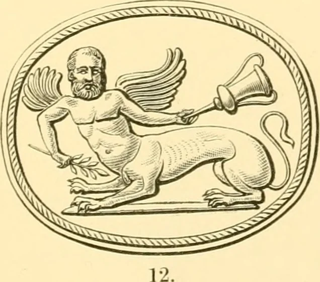 An illustration from Antique gems and rings, 1872, leaf 162