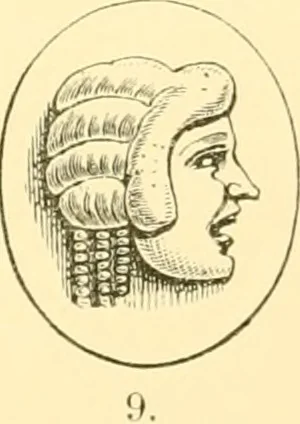 An illustration from Antique gems and rings, 1872, leaf 164