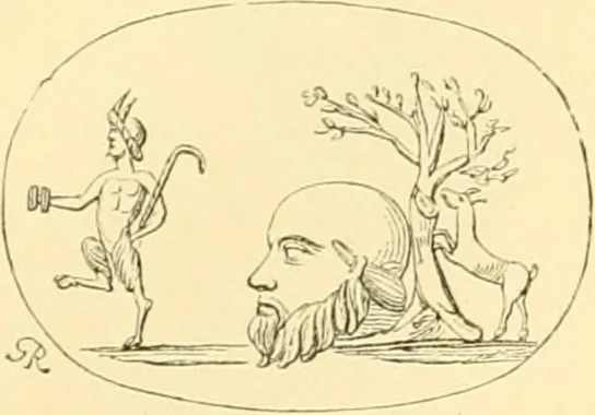 An illustration from Antique gems and rings, 1872, leaf 164