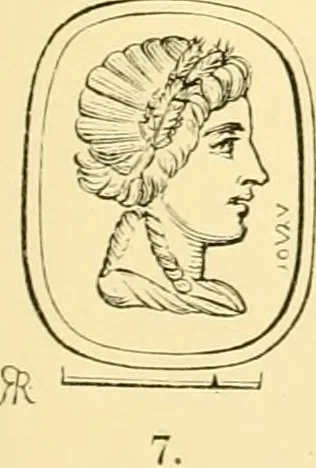 An illustration from Antique gems and rings, 1872, leaf 166
