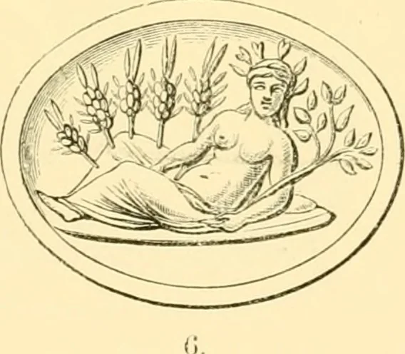 An illustration from Antique gems and rings, 1872, leaf 166