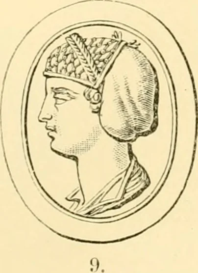 An illustration from Antique gems and rings, 1872, leaf 166