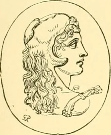 An illustration from Antique gems and rings, 1872, leaf 168
