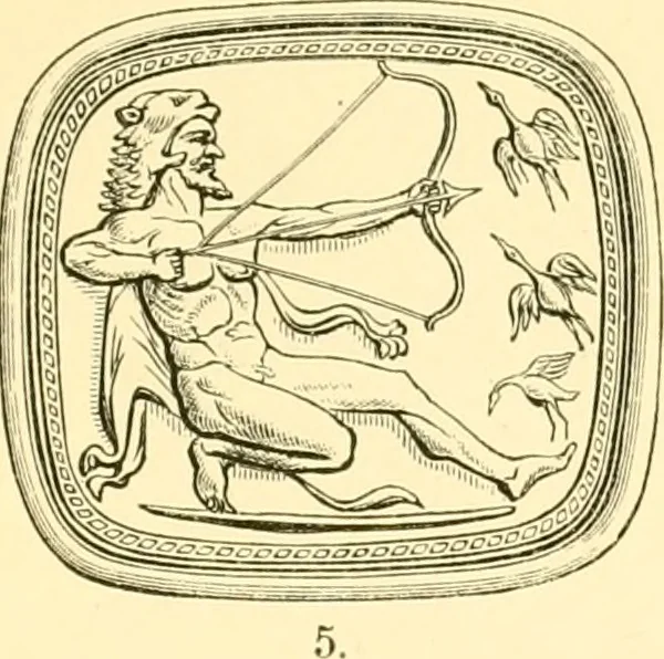 An illustration from Antique gems and rings, 1872, leaf 168