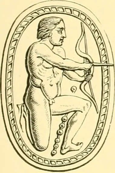 An illustration from Antique gems and rings, 1872, leaf 168
