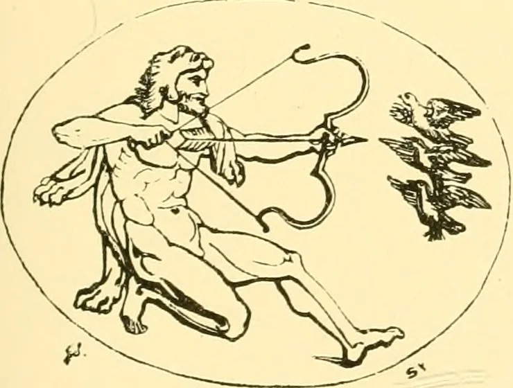 An illustration from Antique gems and rings, 1872, leaf 168