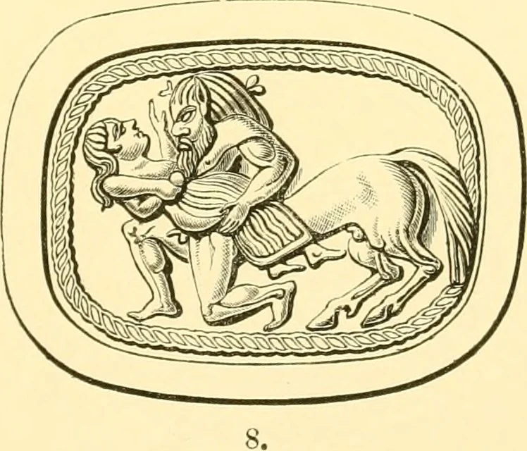 An illustration from Antique gems and rings, 1872, leaf 168