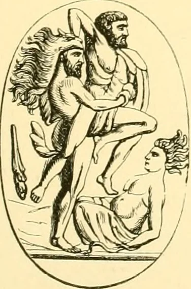 An illustration from Antique gems and rings, 1872, leaf 168