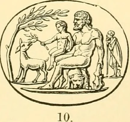 An illustration from Antique gems and rings, 1872, leaf 168
