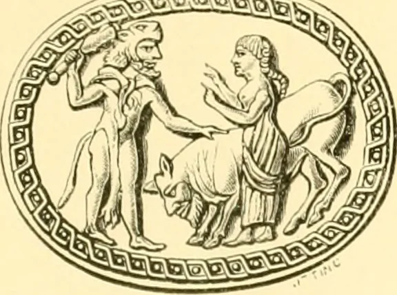 An illustration from Antique gems and rings, 1872, leaf 170