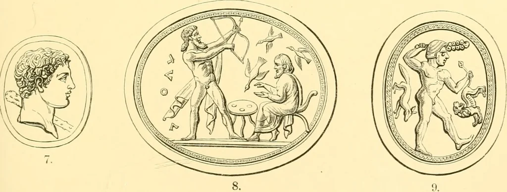 An illustration from Antique gems and rings, 1872, leaf 170