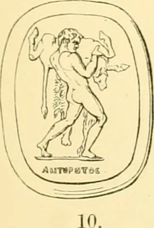 An illustration from Antique gems and rings, 1872, leaf 170