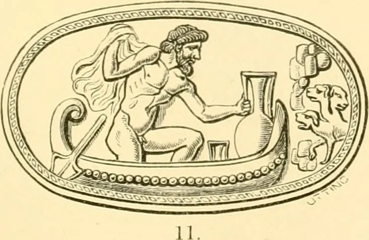 An illustration from Antique gems and rings, 1872, leaf 170