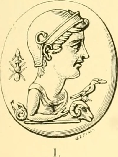An illustration from Antique gems and rings, 1872, leaf 172