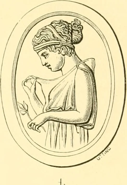 An illustration from Antique gems and rings, 1872, leaf 172