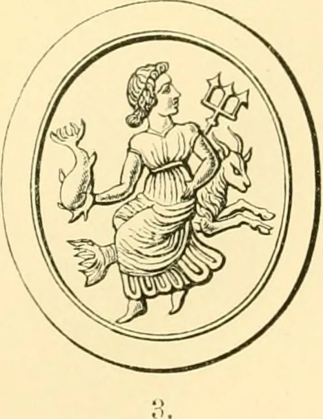 An illustration from Antique gems and rings, 1872, leaf 172