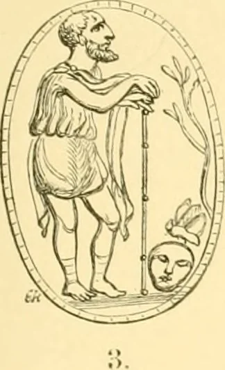 An illustration from Antique gems and rings, 1872, leaf 174