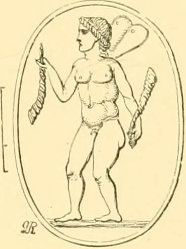 An illustration from Antique gems and rings, 1872, leaf 174