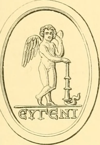 An illustration from Antique gems and rings, 1872, leaf 174