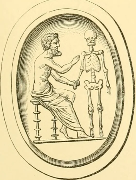 An illustration from Antique gems and rings, 1872, leaf 174