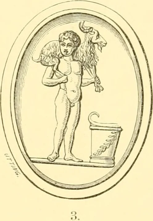 An illustration from Antique gems and rings, 1872, leaf 176