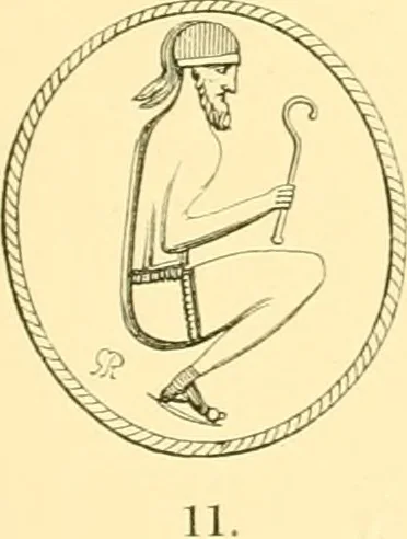 An illustration from Antique gems and rings, 1872, leaf 178