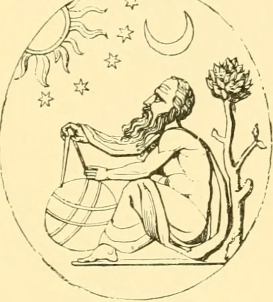 An illustration from Antique gems and rings, 1872, leaf 180
