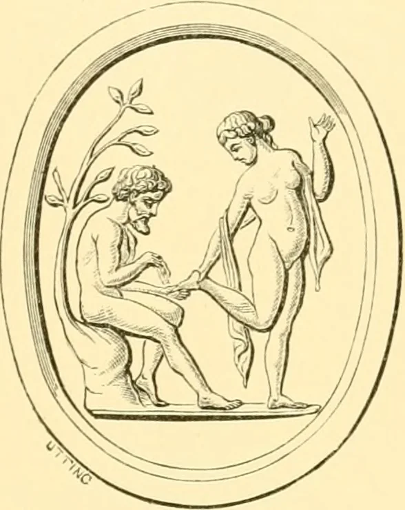 An illustration from Antique gems and rings, 1872, leaf 180