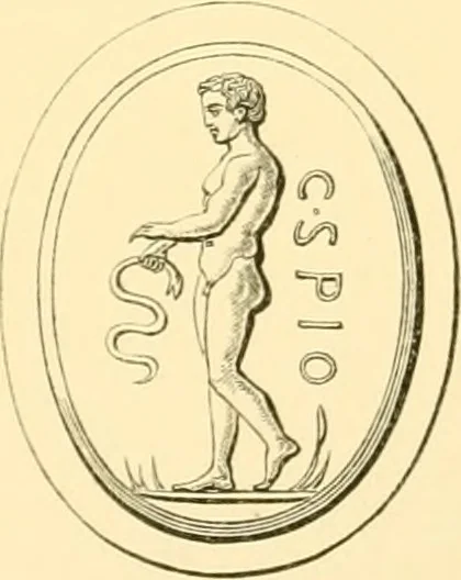 An illustration from Antique gems and rings, 1872, leaf 180
