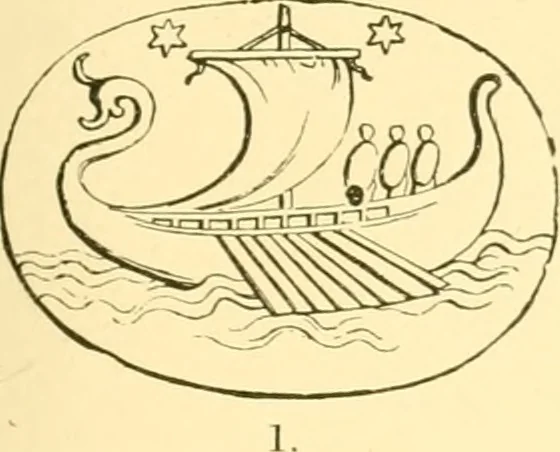 An illustration from Antique gems and rings, 1872, leaf 182