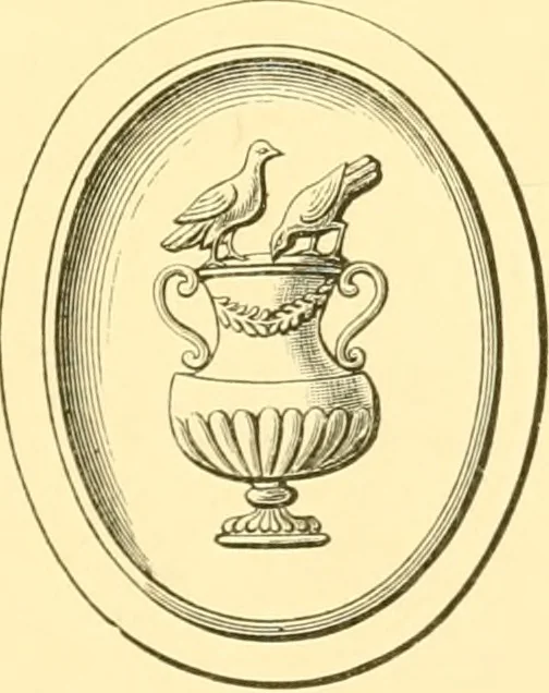 An illustration from Antique gems and rings, 1872, leaf 182